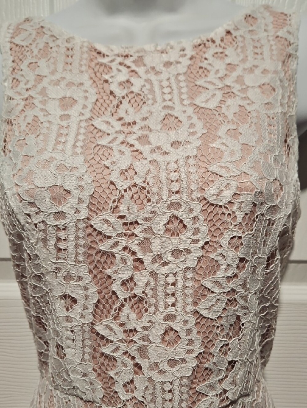 Speechless Ivory Lace Mini Dress with Nude Lining - Picture 2 of 4